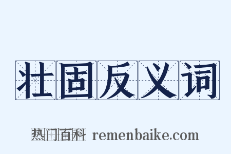壮固反义词是什么意思的图片